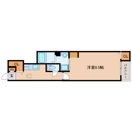 近鉄郡山駅 徒歩6分 1階の物件間取画像